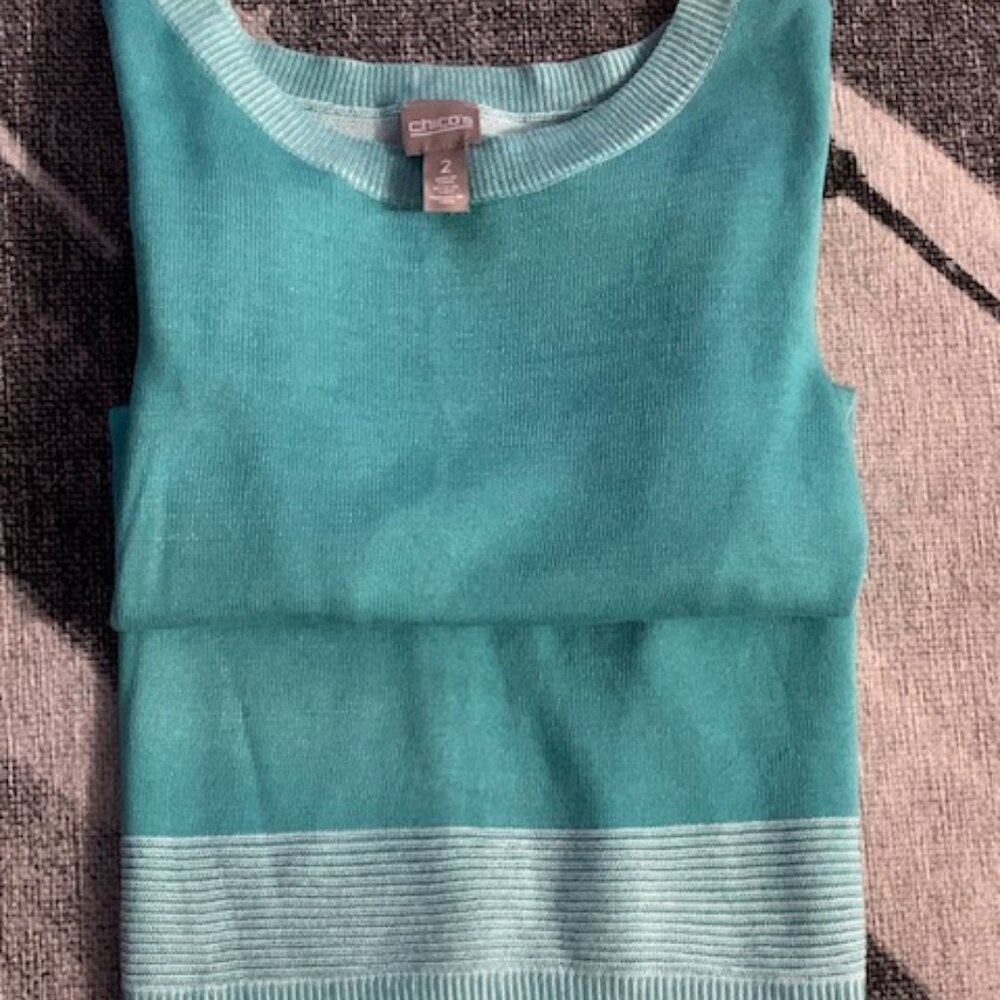 CHICO's Turquoise/Teal Lightweight sweater - Size 2